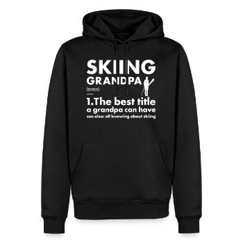 Sport Grandpa Skiing - Männer Premium Bio Hoodie - Schwarz - Vorne - Nico (187cm)
