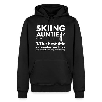 Sport Auntie Skiing - Männer Premium Bio Hoodie - Schwarz - Vorne - Nico (187cm)