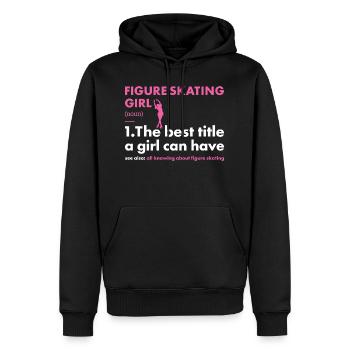 Sport Fille Patinage Artistique - Sweat à capuche Premium bio Homme - noir - Devant - Nico (187cm)