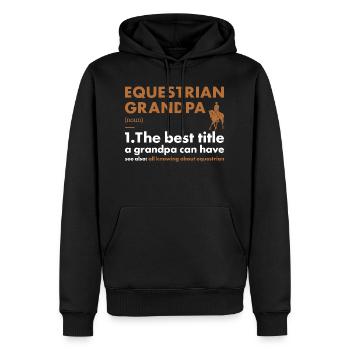 Sport Grand-père Définition Équestre - Sweat à capuche Premium bio Homme - noir - Devant - Nico (187cm)
