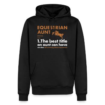 Sport Tante Définition Équestre - Sweat à capuche Premium bio Homme - noir - Devant - Nico (187cm)