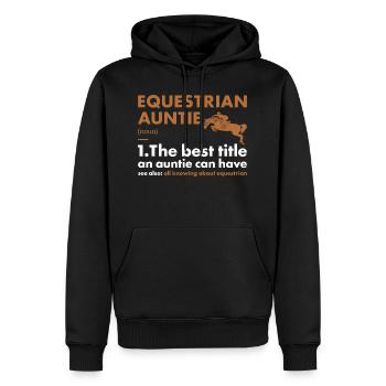 Sport Auntie Définition Équestre - Sweat à capuche Premium bio Homme - noir - Devant - Nico (187cm)