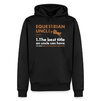 Sport Uncle Definition Equestrian - Männer Premium Bio Hoodie - Schwarz - Vorne - Nico (187cm)