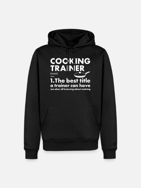 Cook Trainer Definition Cooking - Men’s Premium Organic Hoodie - black