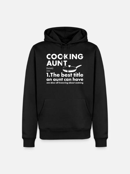 Cook Aunt Definition Cooking - Men’s Premium Organic Hoodie - black