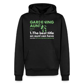 Jardinier Tante Définition Jardinage - Sweat à capuche Premium bio Homme - noir - Devant - Nico (187cm)