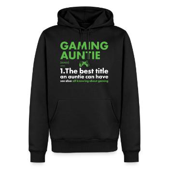 Gamer Auntie Definition Gaming - Männer Premium Bio Hoodie - Schwarz - Vorne - Nico (187cm)