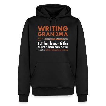 Writer Grandma Definition Writing - Men’s Premium Organic Hoodie - black - Front - Nico (187cm)