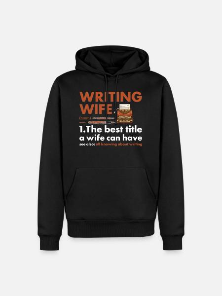 Writer Wife Definition Writing - Men’s Premium Organic Hoodie - black