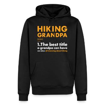 Hiker Grandpa Definition Hiking - Männer Premium Bio Hoodie - Schwarz - Vorne - Nico (187cm)