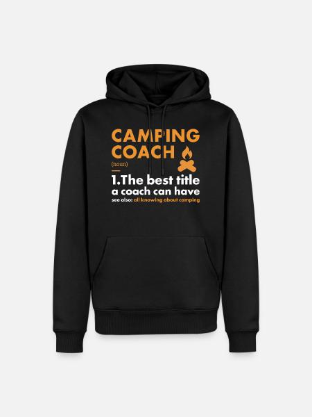 Camper Coach Definition Camping - Men’s Premium Organic Hoodie - black