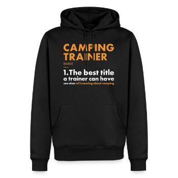 Camper Trainer Définition Camping - Sweat à capuche Premium bio Homme - noir - Devant - Nico (187cm)