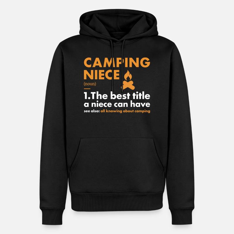 Camper Niece Définition Camping - Sweat à capuche Premium bio Homme - noir