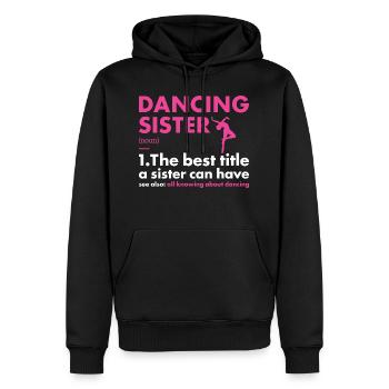 Danseuse Soeur Définition Danse - Sweat à capuche Premium bio Homme - noir - Devant - Nico (187cm)