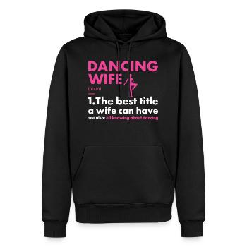 Danseuse Femme Définition Danse - Sweat à capuche Premium bio Homme - noir - Devant - Nico (187cm)