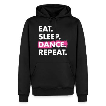 Dancer Eat Sleep Dancing - Männer Premium Bio Hoodie - Schwarz - Vorne - Nico (187cm)