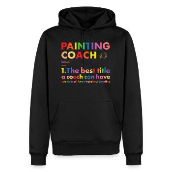 Painter Coach Definition Painting - Männer Premium Bio Hoodie - Schwarz - Vorne - Nico (187cm)