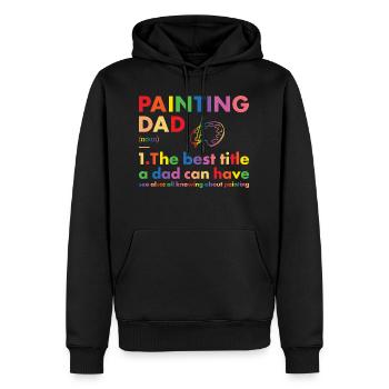 Painter Dad Definition Painting - Männer Premium Bio Hoodie - Schwarz - Vorne - Nico (187cm)