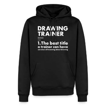 Drawer Trainer Definition Drawing - Männer Premium Bio Hoodie - Schwarz - Vorne - Nico (187cm)