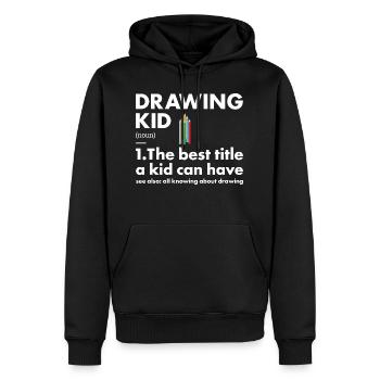 Drawer Kid Definition Drawing - Männer Premium Bio Hoodie - Schwarz - Vorne - Nico (187cm)