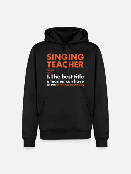 Singer Teacher Definition Singing - Männer Premium Bio Hoodie - Schwarz