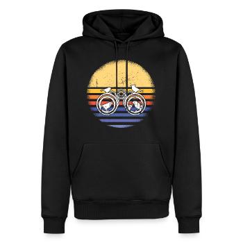 Bird Watcher Retro Sunset Bird Watching - Männer Premium Bio Hoodie - Schwarz - Vorne - Nico (187cm)
