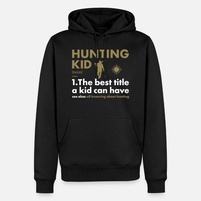Hunter Kid Définition Chasse - Sweat à capuche Premium bio Homme - noir