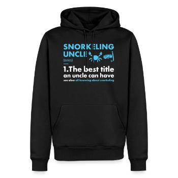 Snorkeler Oncle Définition Snorkeling - Sweat à capuche Premium bio Homme - noir - Devant - Nico (187cm)