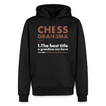 Chess Player Grandma Definition Chess - Männer Premium Bio Hoodie - Schwarz - Vorne - Nico (187cm)
