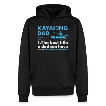 Kayakiste Papa Définition Kayak - Sweat à capuche Premium bio Homme - noir - Devant - Nico (187cm)