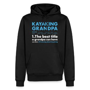 Kayaker Grandpa Definition Kayaking - Men’s Premium Organic Hoodie - black - Front - Nico (187cm)