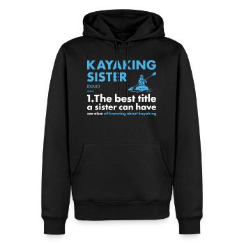 Kayakiste Sœur Définition Kayak - Sweat à capuche Premium bio Homme - noir - Devant - Nico (187cm)