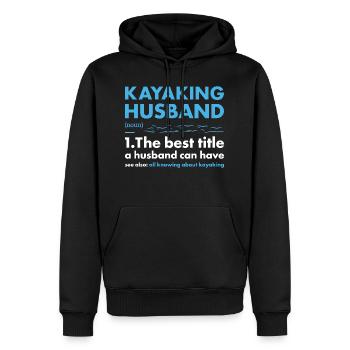 Kayaker Husband Definition Kayaking - Männer Premium Bio Hoodie - Schwarz - Vorne - Nico (187cm)
