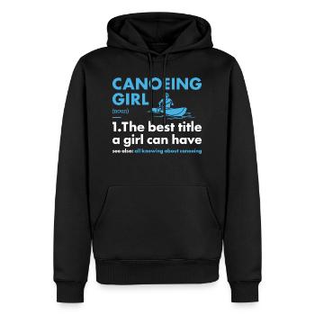 canoéiste fille définition canoë - Sweat à capuche Premium bio Homme - noir - Devant - Nico (187cm)