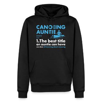 Canoeist Auntie Definition Canoeing - Men’s Premium Organic Hoodie - black - Front - Nico (187cm)