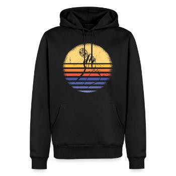 Comedian Retro Sunset Stand Up Comedy - Männer Premium Bio Hoodie - Schwarz - Vorne - Nico (187cm)