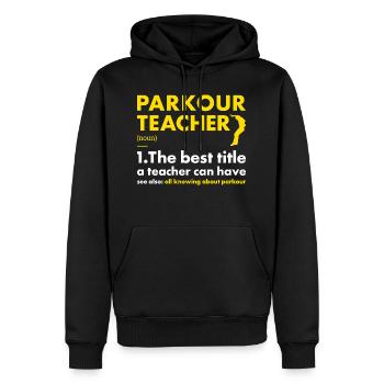 Traceur Teacher Definition Parkour - Männer Premium Bio Hoodie - Schwarz - Vorne - Nico (187cm)