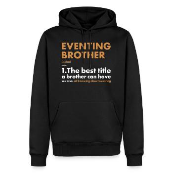 Rider Brother Definition Eventing - Männer Premium Bio Hoodie - Schwarz - Vorne - Nico (187cm)