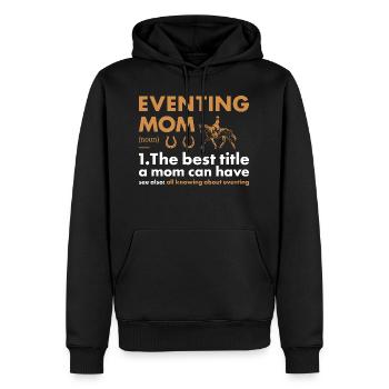 Définition de maman cavalière Concours complet - Sweat à capuche Premium bio Homme - noir - Devant - Nico (187cm)