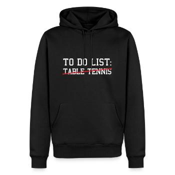 Sport To Do List Table Tennis - Männer Premium Bio Hoodie - Schwarz - Vorne - Nico (187cm)
