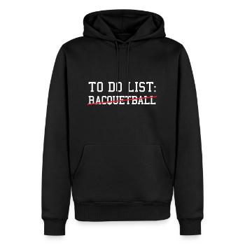 Sport To Do List Racquetball - Sweat à capuche Premium bio Homme - noir - Devant - Nico (187cm)