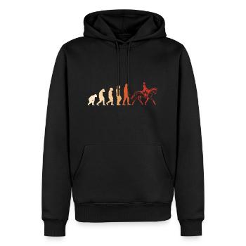 Cavalier Evolution Dressage - Sweat à capuche Premium bio Homme - noir - Devant - Nico (187cm)