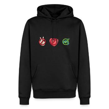 Snorkeler Peace Love Snorkeling - Männer Premium Bio Hoodie - Schwarz - Vorne - Nico (187cm)