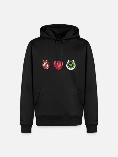 Rider Peace Love Eventing - Men’s Premium Organic Hoodie - black