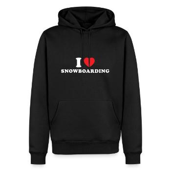 Sport I Love Snowboarding - Männer Premium Bio Hoodie - Schwarz - Vorne - Nico (187cm)