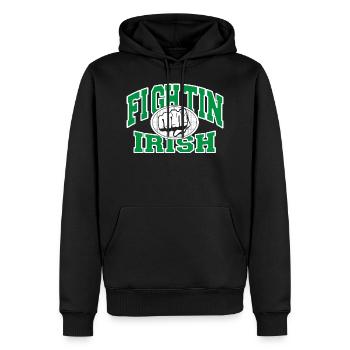 Fighting Irish - Sweat à capuche Premium bio Homme - noir - Devant - Nico (187cm)