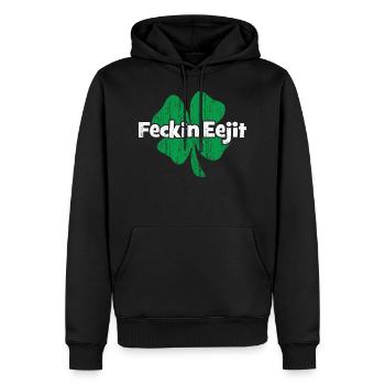 Irish fecking Eejit - Sweat à capuche Premium bio Homme - noir - Devant - Nico (187cm)