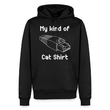 my kind of cat shirt - Männer Premium Bio Hoodie - Schwarz - Vorne - Nico (187cm)