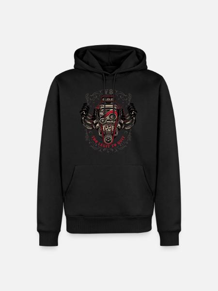 hot rod V8 - Men’s Premium Organic Hoodie - black