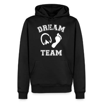 Cadeau équitation équipe d'impression du sabot sabot de cheval - Sweat à capuche Premium bio Homme - noir - Devant - Nico (187cm)